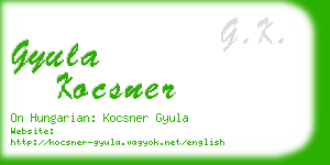 gyula kocsner business card